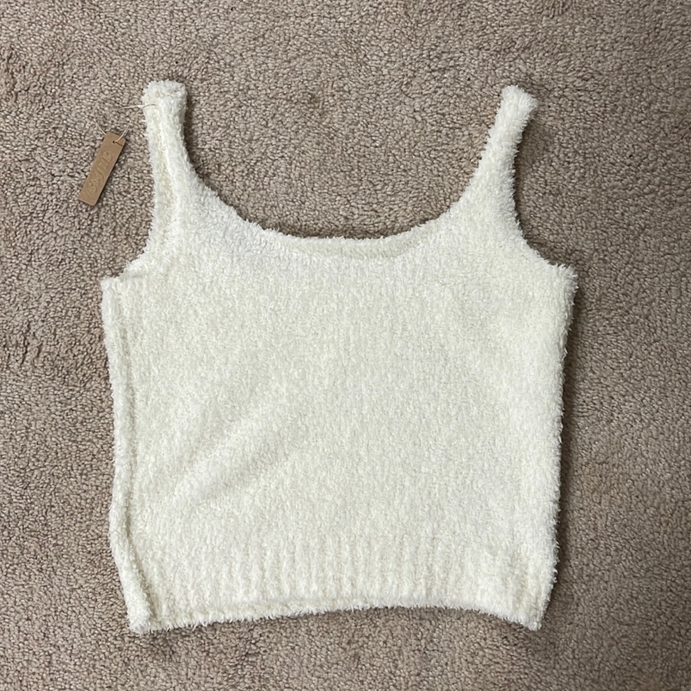 Skims Cozy Knit Tank- Color Bone Size L/XL